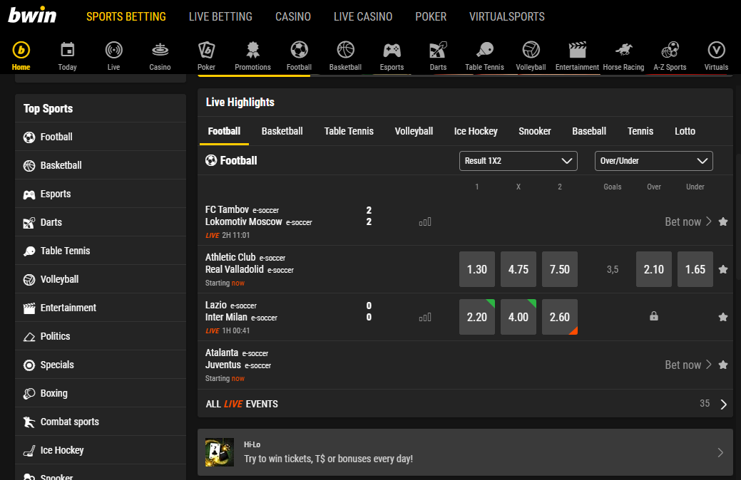 Bwin.Party - Sports Betting